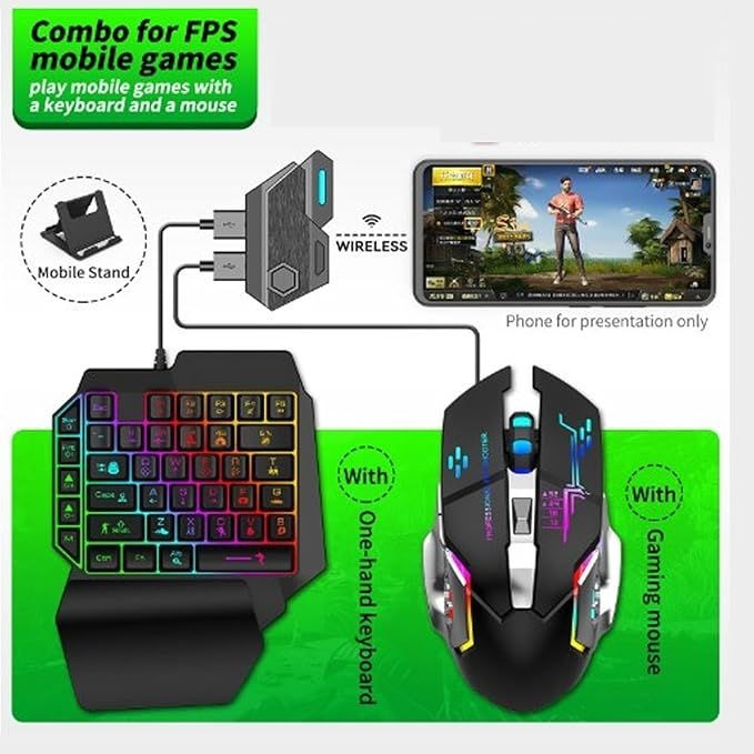 One Hand RGB Gaming Keyboard